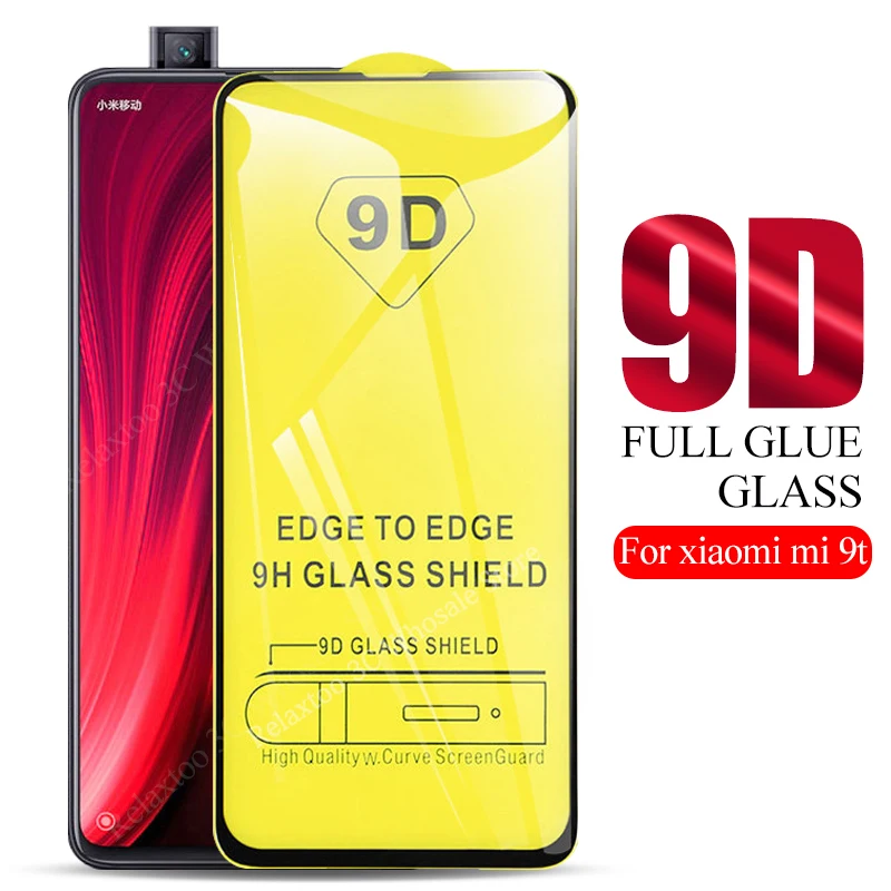 

9D Full Glue tempered glass For xiaomi mi 9t screen protector on xiami xaomi xiomi mi9t pro 9 t mi9 safety protective glas Film