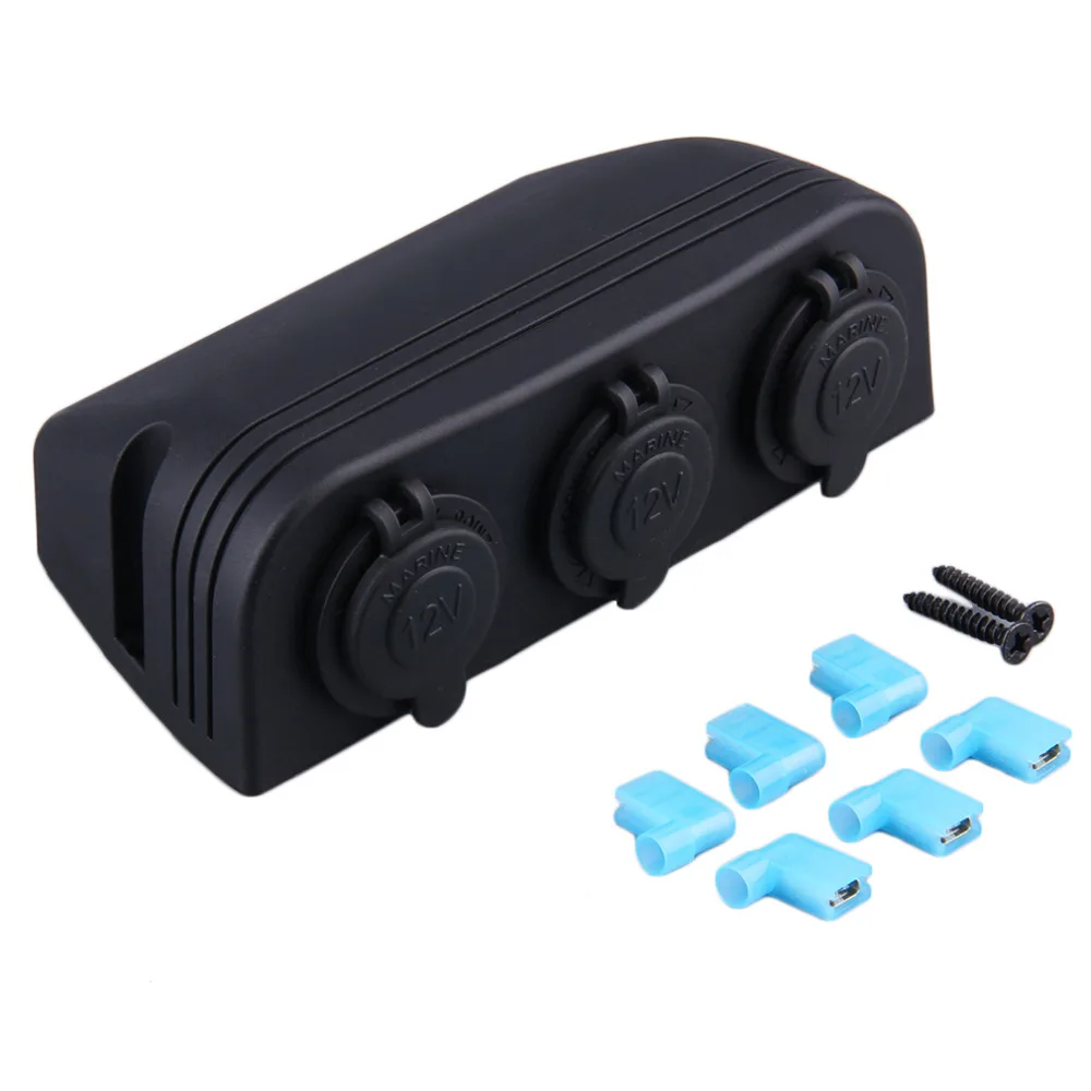 2018 New 3 in 1 Black Car Cigarette Lighter Socket Splitter 12V Charger Power Adapter Hot