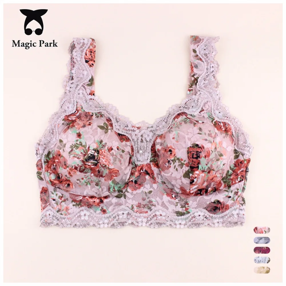 Magicpark 32/70CD 42/95BC Кружево bralette бюстгальтер Push Up Ретро мягкий Топ Для женщин