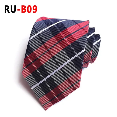 Модный мужской галстук 8 см шелковые галстуки жаккардовые Тканые Классические Цветочные Галстуки для мужчин формальные бизнес Свадебные Галстуки для жениха - Цвет: RU-B09