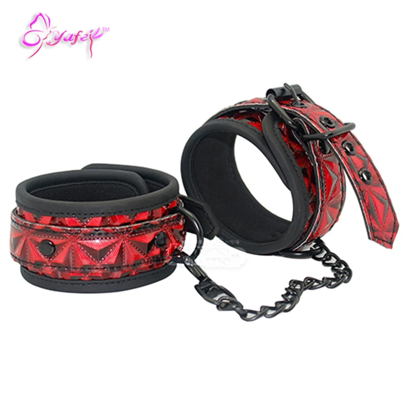 Buy Sm Pu Leather Handcuffs For Couples Roleplay Sex