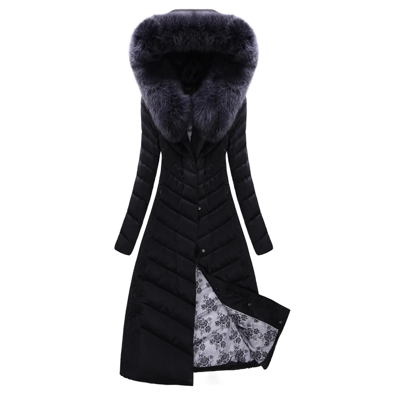 

Real Fox Fur Collar Hooded Coat Women Clothes 2018 Winter Warm Plus Size Long Down Jacket Korean Parka Manteau Femme Hiver ZL728