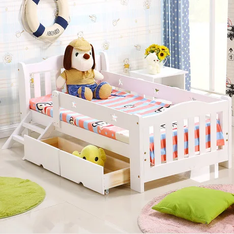 

Children Bed kids Furniture home Furniture solid wood kids bed with 2 drawers lit enfant baby nest moveis muebles 168*88*30 cm