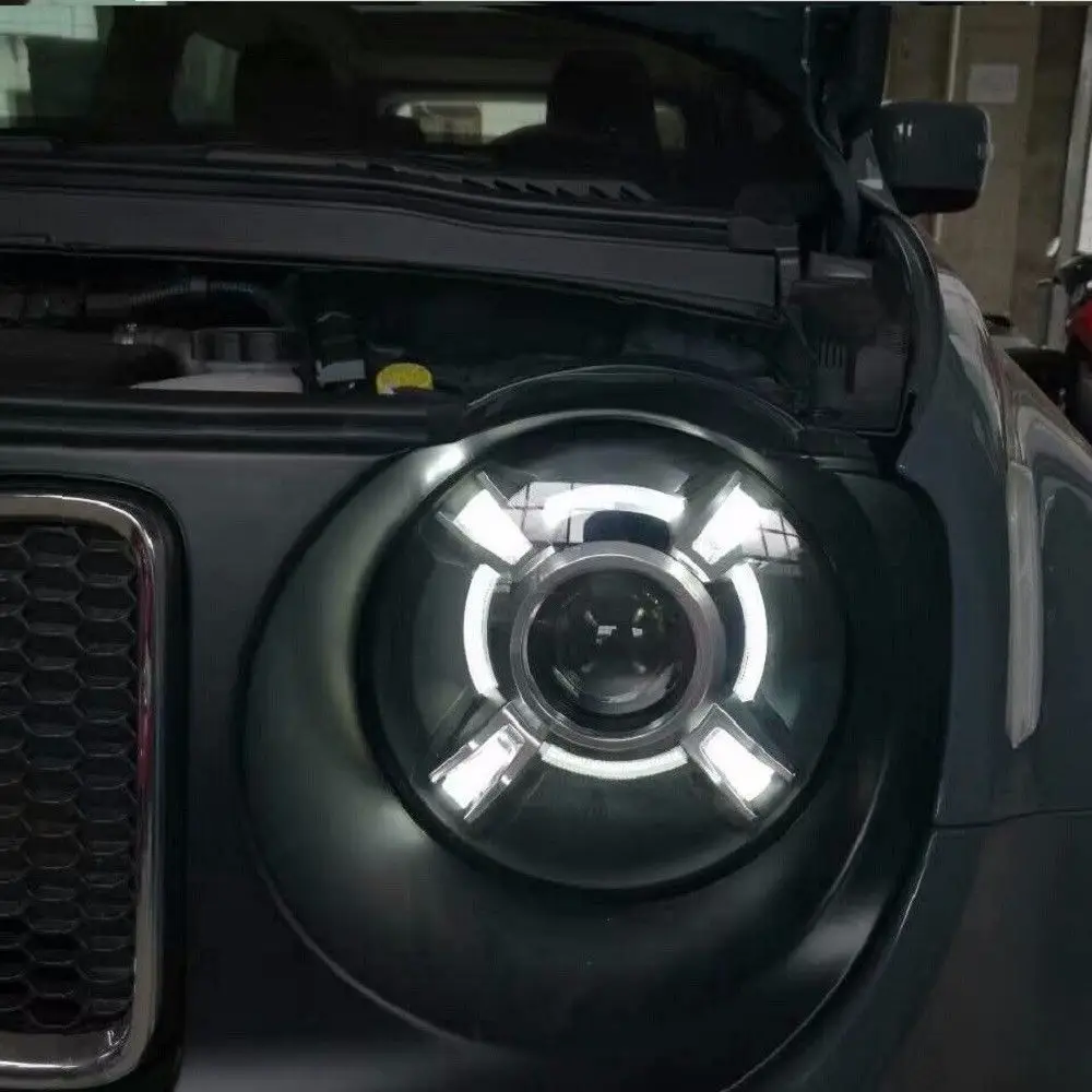 

For 2015-2017 Jeep Renegade HID LED Headlight with DRL and Bi-xenon Projector Right & Left Composite headlight
