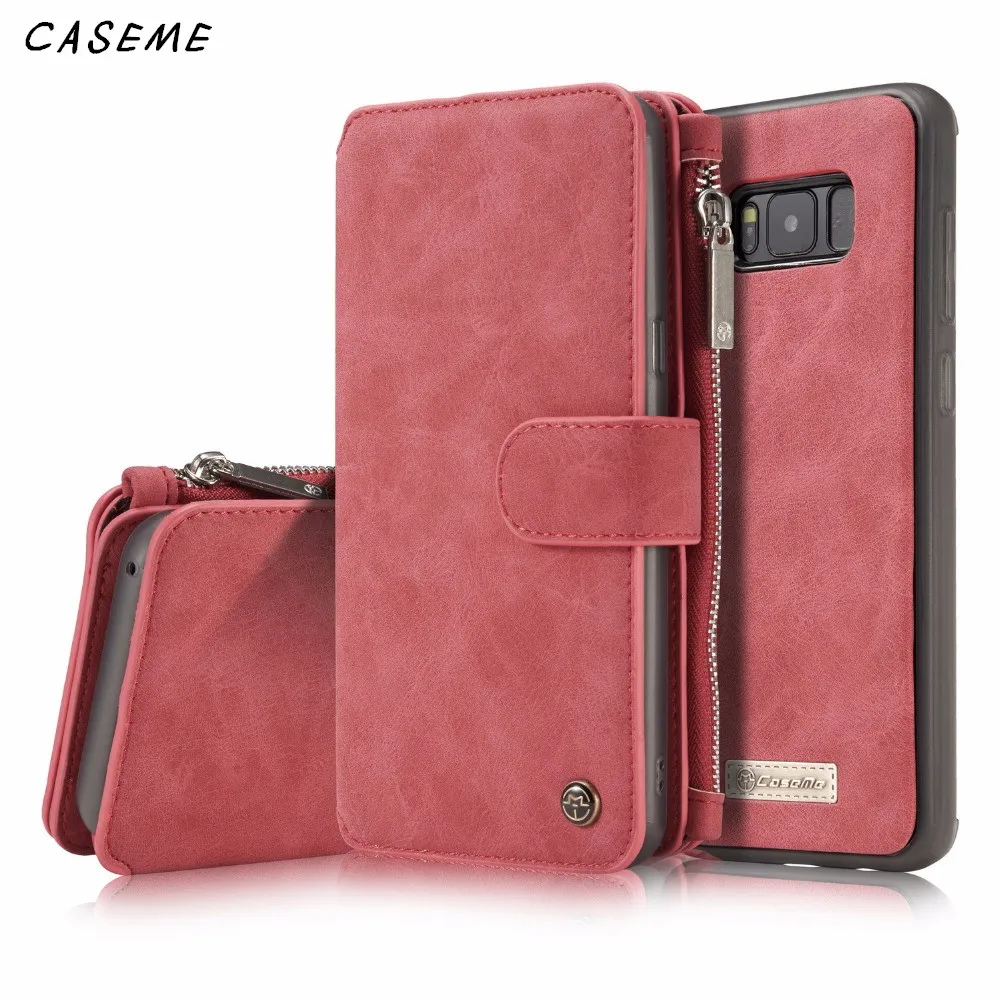 

For Samsung Galaxy S8 Plus case leather phone Cover Detachable 2-in-1 Wallet Magnet Flip Stent Card slot For Samsung S8 Case