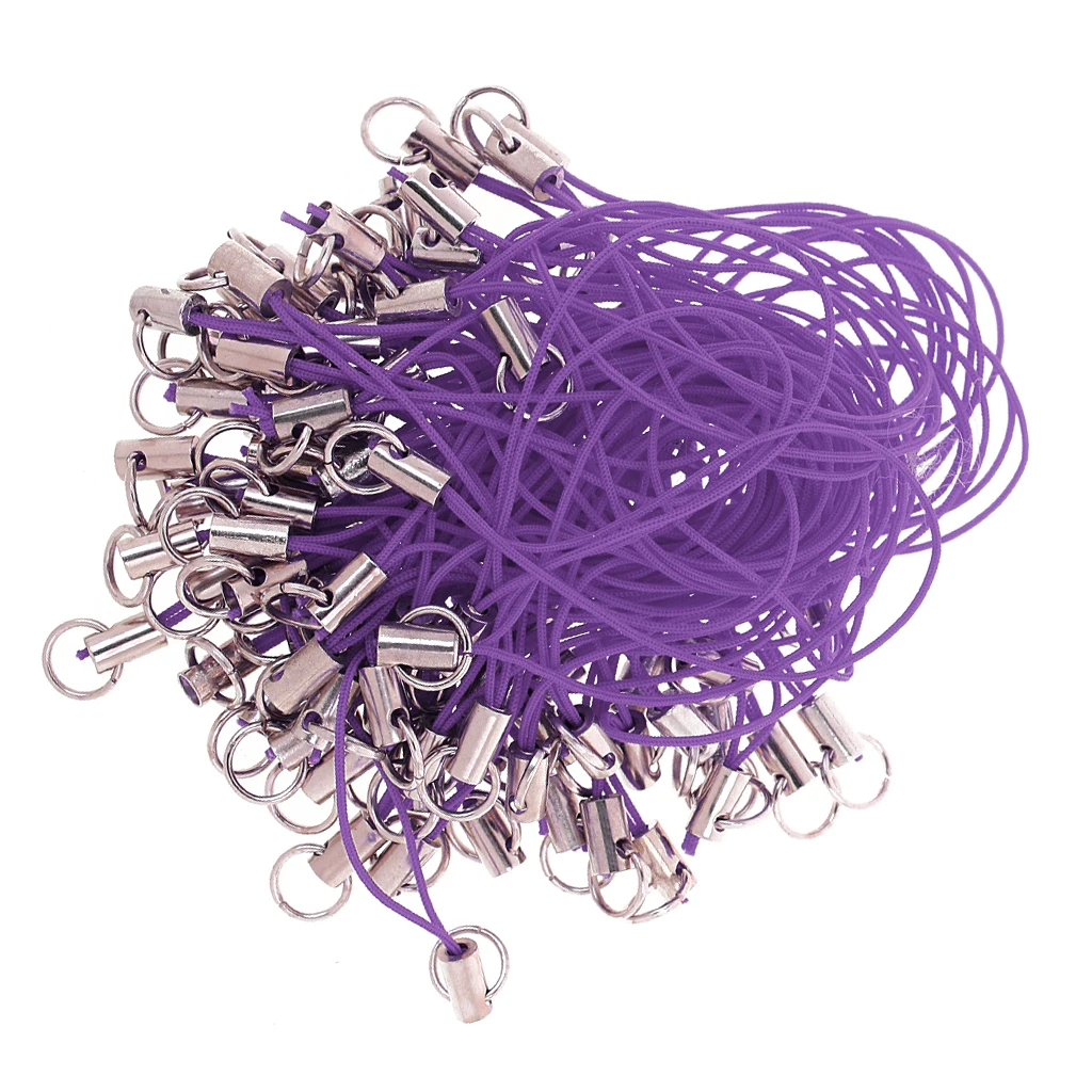 100 CELL PHONE STRAPS Strings Jump Ring End Hand Wrist Lanyard Straps