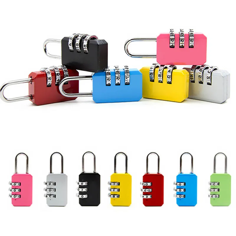 

New Resettable 3 Dial Digit Combination Suitcase Luggage Password Code Lock Padlock Security Travel Safe Number Lock