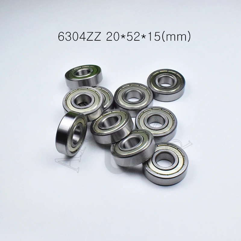 6304ZZ 20*52*15 мм 1 шт., подшипники 6304 6304Z 6304ZZ хромированная сталь радиальный подшипник