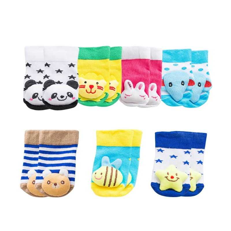 2018 Cute Animal Baby Socks Non-slip Sock for Baby Girls Boys Cartoon Newborn Kids Socks Children Baby Cheap Stuff