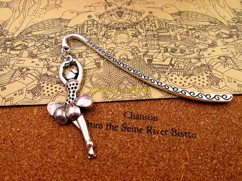 

Antique silver 20x51mm Ballerina Ballet Dancing Girl pendant Bookmark