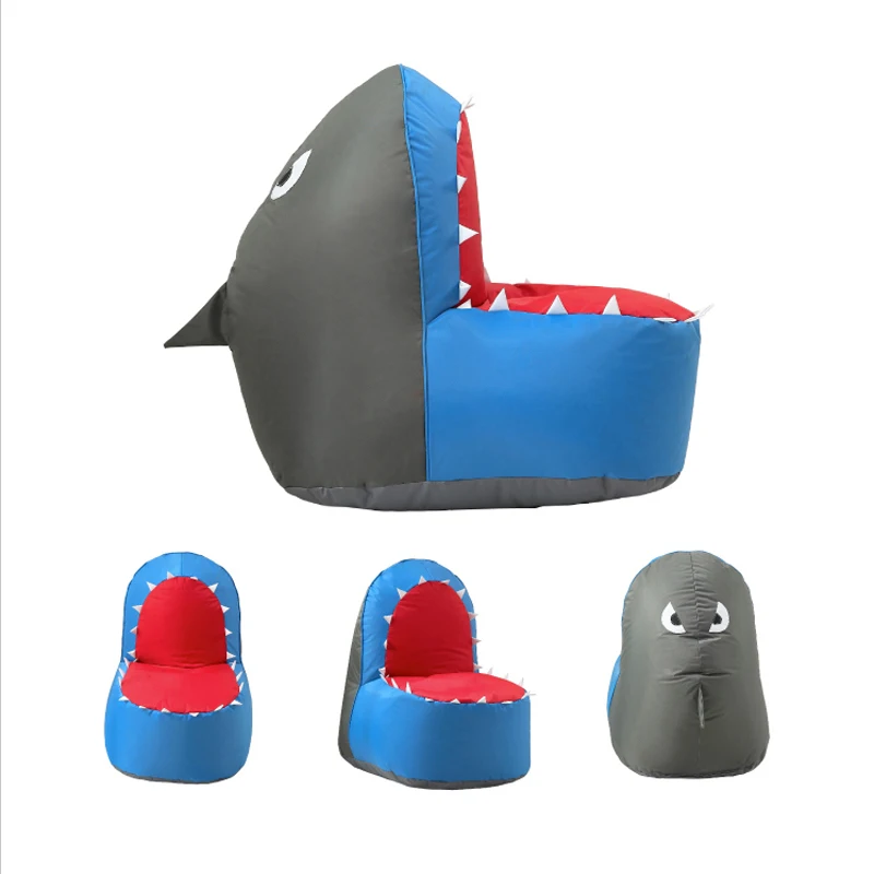 Модный детский диван-шезлонг в стиле Луи, милый мультяшный тканевый диван в виде акулы для чтения, маленький диван