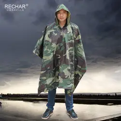 Новый многофункциональный военный камуфляж плащ непроницаемой Водонепроницаемый дождевик Для мужчин Для женщин Кемпинг Рыбалка мотоцикл