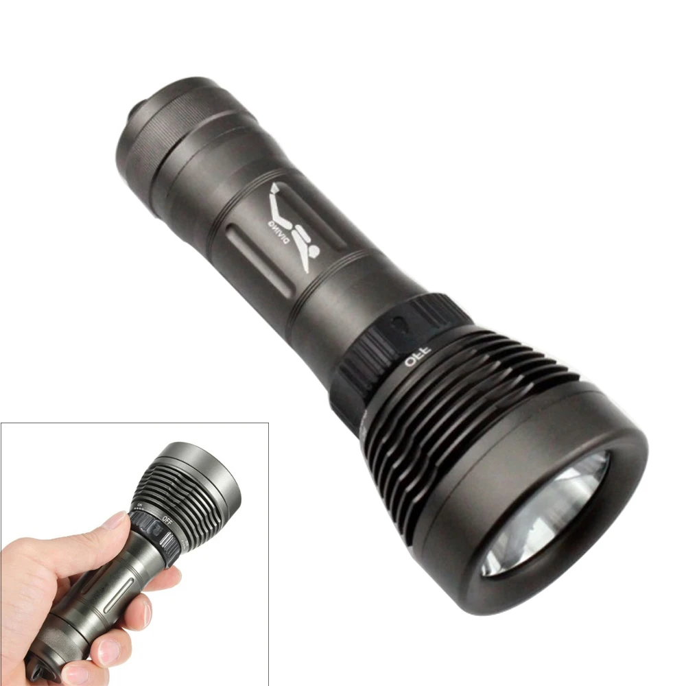 CREE XML T6 LED 1800LM Diving Flashlight, Underwater Submersible