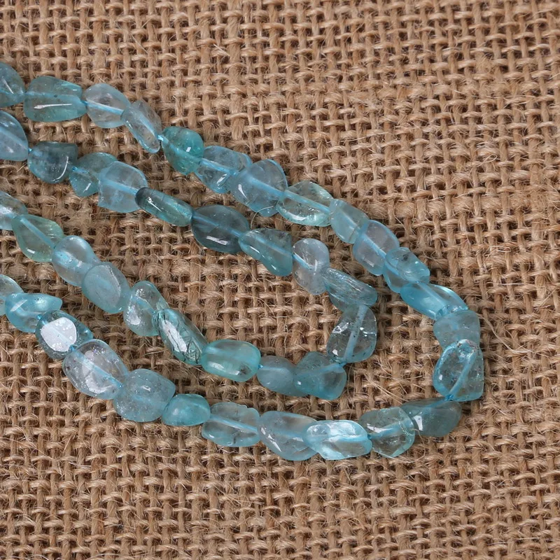 5-8mm Apatite Straight Hole Stone Beads 38cm/str Approx 65pcs Natural Stone Chips Beads For Jewelry Making Bracelet Necklace DIY