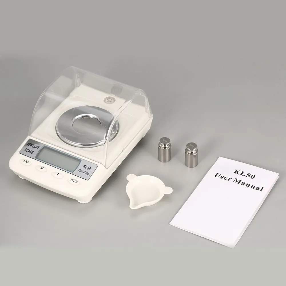 

KL-50 50g/0.001g High Precision Digital Jewelry Scale Lightweight Portable Electronic Diamond Jewelry Balance Scale