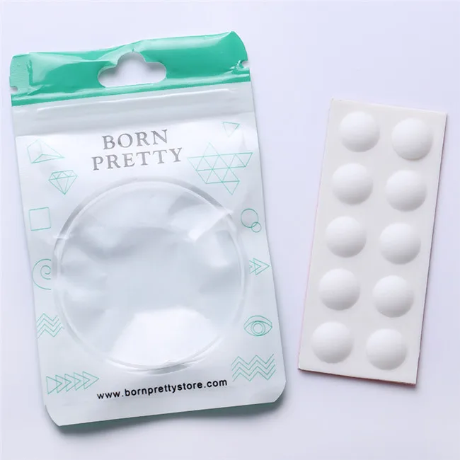 BORN PRETTY цвет ногтей кнопка белый силикон для УФ гель лак цветной дисплей клей Пастер Маникюр Инструмент для дизайна ногтей - Цвет: 10Pcs