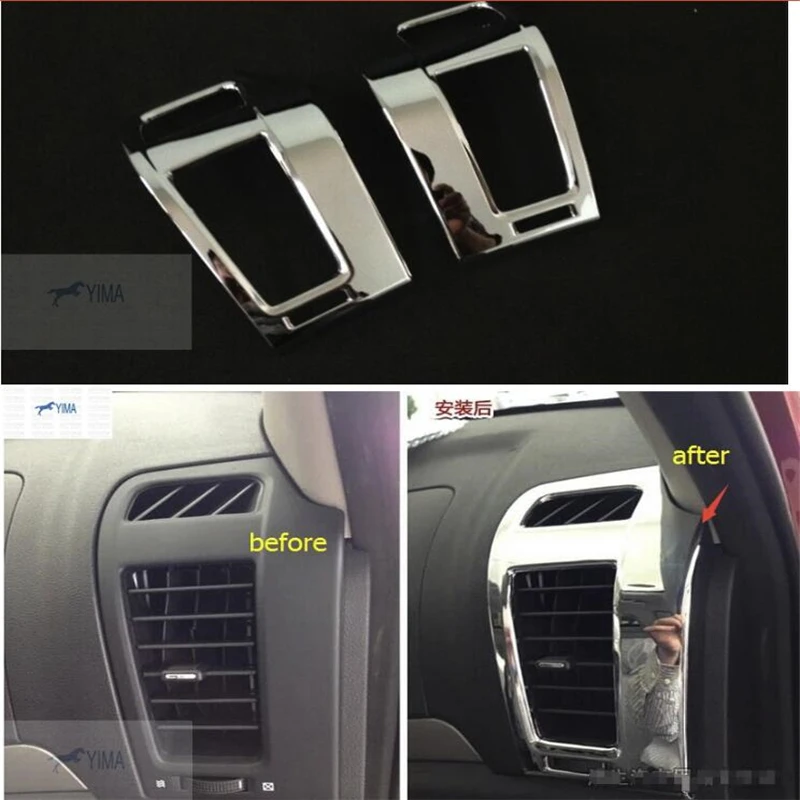 

Yimaautotrims Auto Accessory Dashboard Inside Air Conditioning AC Outlet Vent Frame Cover Trim 2 Pcs ABS Fit For Changan cs35