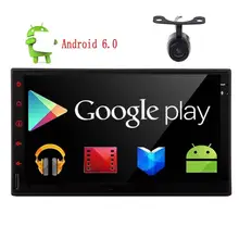 Android 6.0 Capacitive Screen Double two 2Din Car Radio Stereo 1080P Auto GPS Navigation Head Unit Car Stereo Reverse Camera OBD