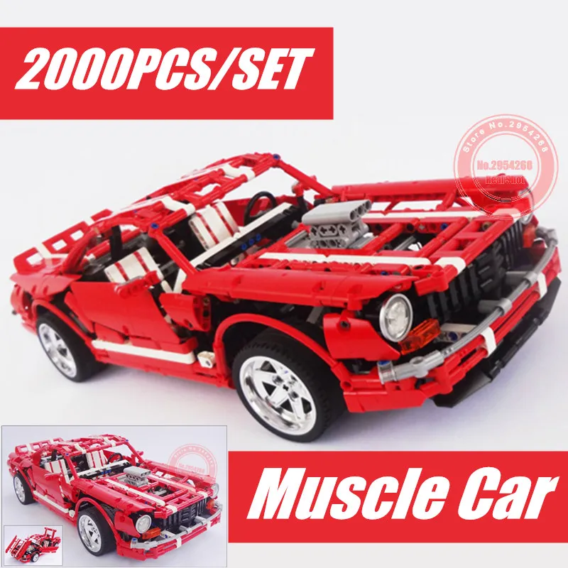 

New Muscle Car Technic MOC Fit Legoings Technic Ford Mustang Model Building Blocks Bricks Toys for Gift Kid Boy Birthday