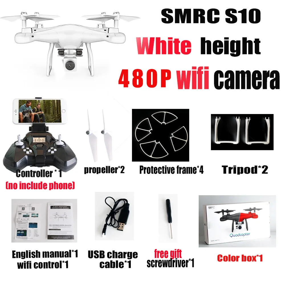 SMRC S10 мини Квадрокоптер карманные Дроны с камерой HD маленький WiFi Шахта RC самолет Квадрокоптер гоночный вертолет S9 fpv Дрон игрушки 4K