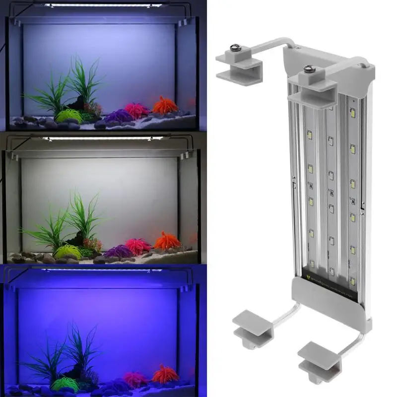 

18 LED Super Slim Aquarium Light Blue/White Submersible Aquatic Plant Lighting Lamp for Fish Tank Lamp EU/US Plug