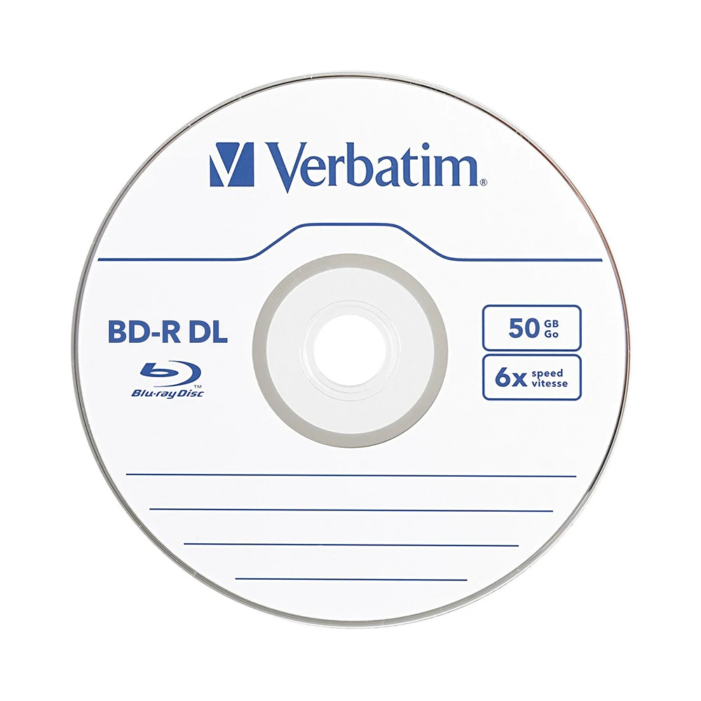 Жесткий диск Verbatim 6X blu Ray с объемом памяти 50 Гб компактное хранилище Blue ray Disk без