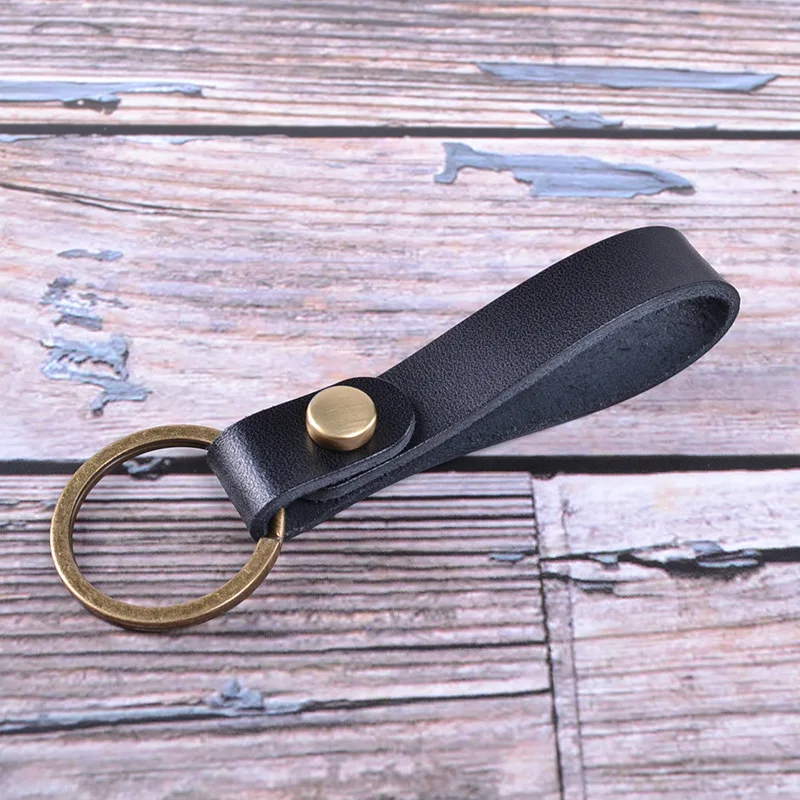 

Handmade Leather Key Ring Vintage High-end Cowhide keychain