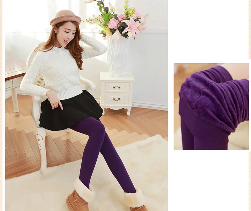 fabletics leggings Autumn Winter Fashion Explosion Model Plus Thick Velvet Warm Seamlessly Integrated Inverted Cashmere Leggings Warm Pants workout leggings