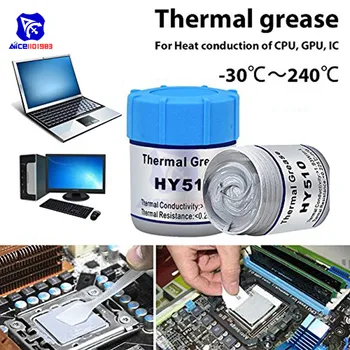 

HY510 10g/20g/30g Silver Thermal Conduction Silicone Grease Paste Compound Chipset Cooling for CPU GPU IC LED Chips