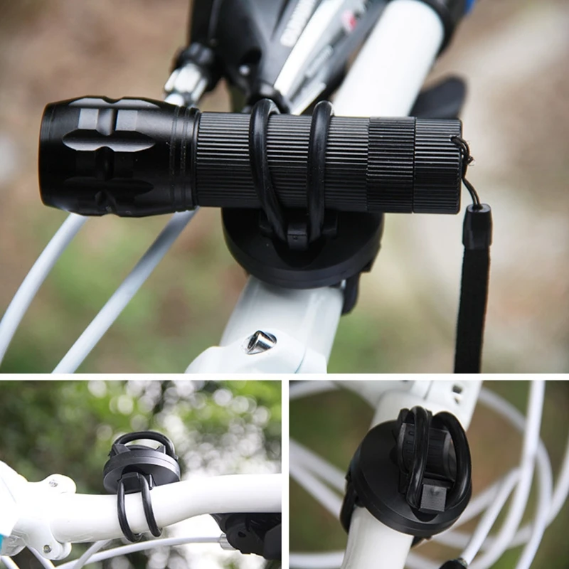 Discount 360 Degree Rotation Bike Bicycle Cycling Lamp LED Flashlight Torch Clip Mount Bracket Holder  F20 1