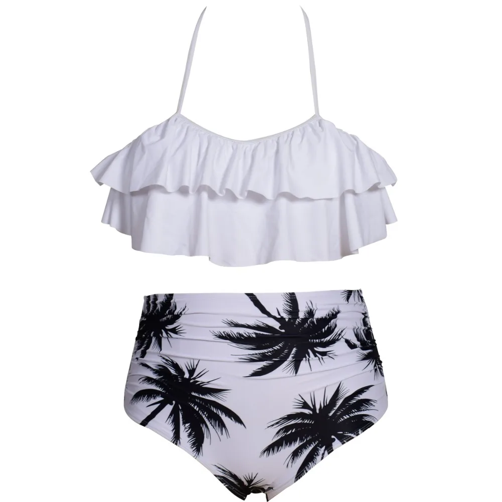 

2018 Europe and the United States new split sexy women swimsuit Lotus leaf style explosion models foreign trade hot sale