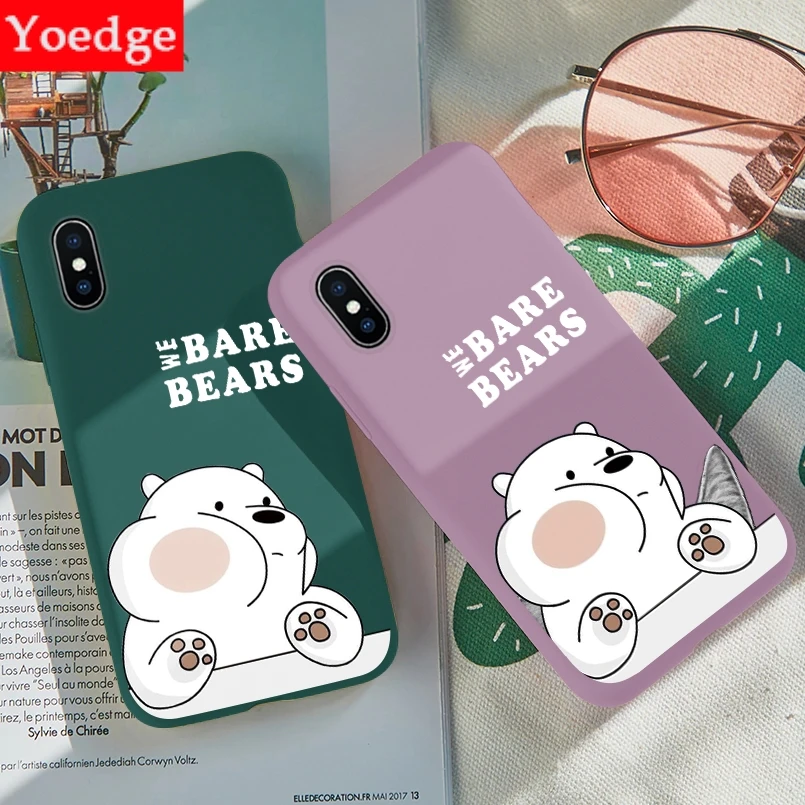 

Cartoon Lovely Bear Phone Case For iPhone 7 8 Plus TPU Silicone Back Cover for iPhone X XR XS Max 6 6S Plus Soft TPU Cases Coque