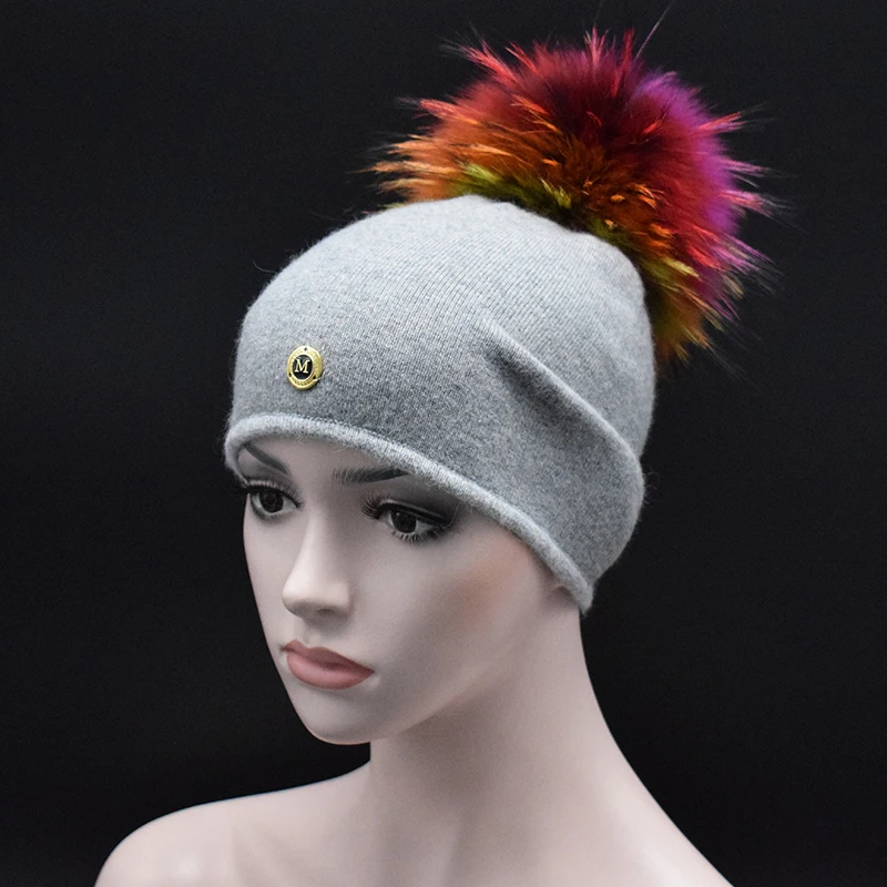 High quality Ladies winter hats for Women gorros girls beanies Solid Color Casual Knit Cap Color