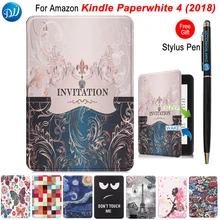 Защитный чехол для Amazon Kindle Paperwhite 4()/для всех новых Kindle Paperwhite(10 поколение-) из искусственной кожи