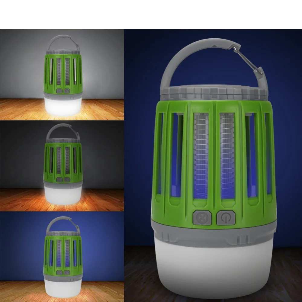 2 в 1 USB Перезаряжаемый светодиодный светильник от комаров Высокий/низкий светильник 360-400NM УФ-светильник от комаров для спальни, сада, кемпинга