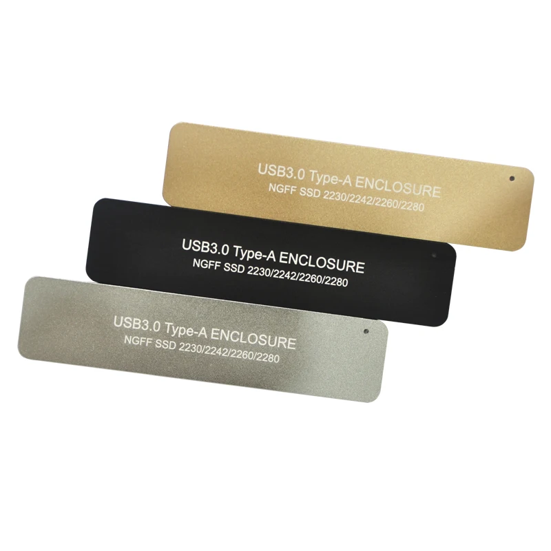 

USB3.0 Aluminum HDD Case TYPE-A TO NGFF M2 SSD External Enclosure USB Enbedded Hard Drive Adapter for 2230 2242 2260 2280 M2 SSD