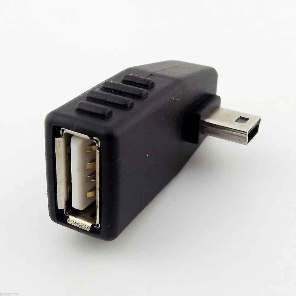 Черный угловой мини USB 5 контактный B папа 2 0 Тип A хост адаптер OTG 10 шт.|usb 2.0|usb 2.0 ausb a |
