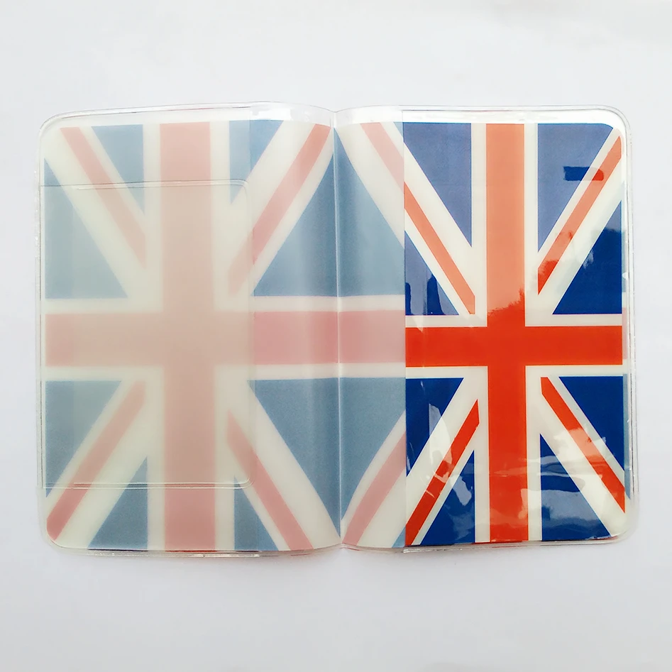 Флаг Союза и Биг Бен держатель паспорта, тонкий ПВХ кожа Лондон путешествия Обложка для паспорта ID кредитный держатель для карт Размер: 10*14 см