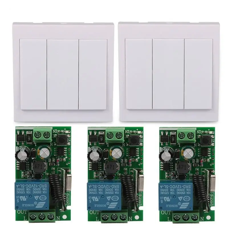 

Wireless Remote Conrtol 3CH 433MHz RF Transmitter 1 Conrtol Remote Relay Receiver 433MHz Receiver Remote CH System Wireless DS25