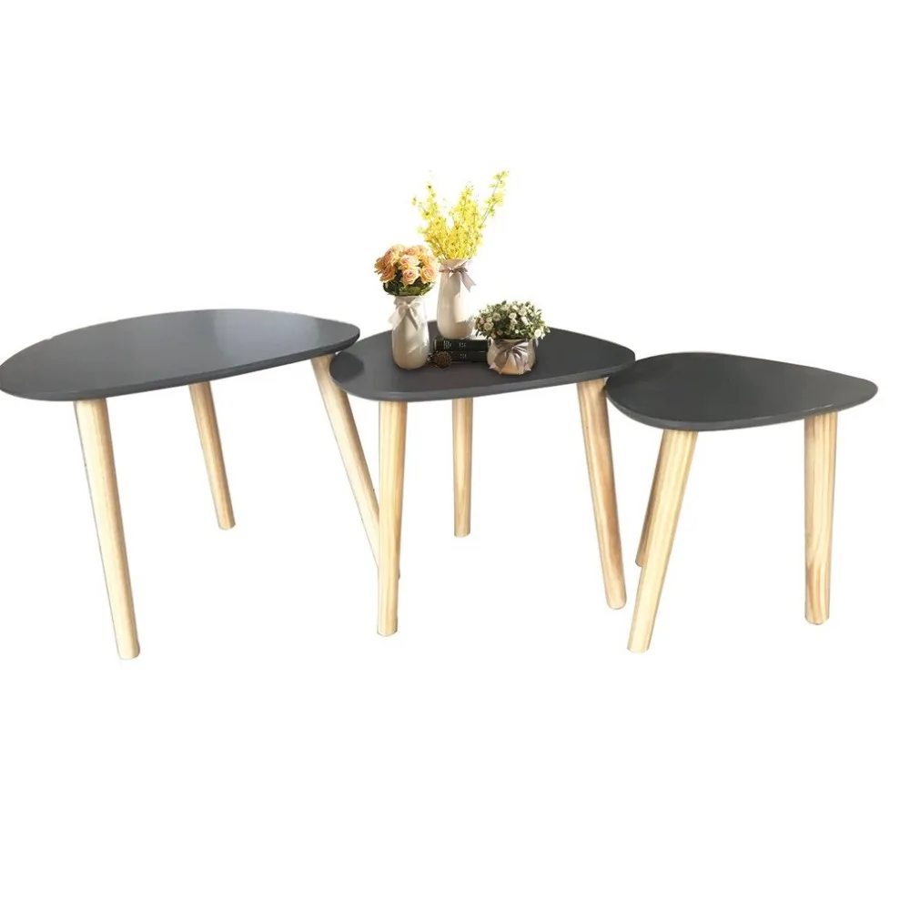 Newest Kitchen Dining Table White Round Coffee Table Modern Leisure Wooden Tea Table Office Pedestal Desk 3 Piece Set Newest Kitchen Dining Table White Round Coffee Table Modern Leisure Wooden Tea Table Office Pedestal Desk 3 Piece Set