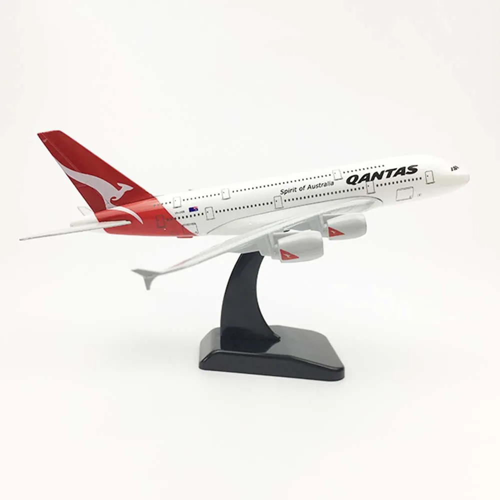 

20cm Aircraft Airbus A380 Qantas Airways Alloy Plane Model Toys Children Kids Gift for Collection