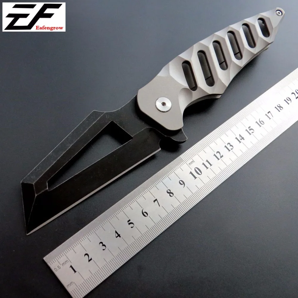Новые EF218 складной нож TC4 titanium сплава охотничий нож S35VN Сталь карманный нож для охоты кемпинг инструмент для повседневного ношения нож
