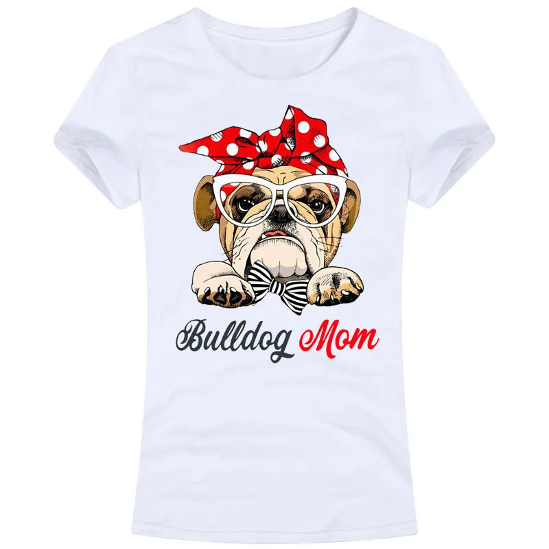 

Print Female T-shirt Summer Harajuku Women Clothes 2019 White Tshirt Boston Boxer Bulldog Cane Animal dog terrier pet