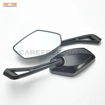 

Black Motorcycle Rear Side Mirror DIY Moto Rearview Mirrors Case for SUZUKI HONDA KAWASAKI