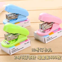 1 шт. супер каваи мини небольшой степлер офисная прищепка канцелярские мини мультфильм переплет стационарный степлер школьные офисные принадлежности