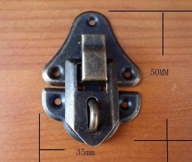 Antique Cabinet Hardware Locks Antique Furniture 35*50MM 30pcs antique cabinet drawers hasp lock vintage jewelry wooden wine gift box buckle - Antique Cabinet Hardware Locks Antique Furniture