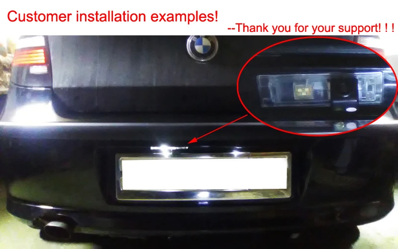 Водонепроницаемый ночное видение специальное освещение номерного знака автомобиля камера для BMW 1 серии 120i E81 E87 F20 F21 Лицензия Парковка заднего вида 170D 28