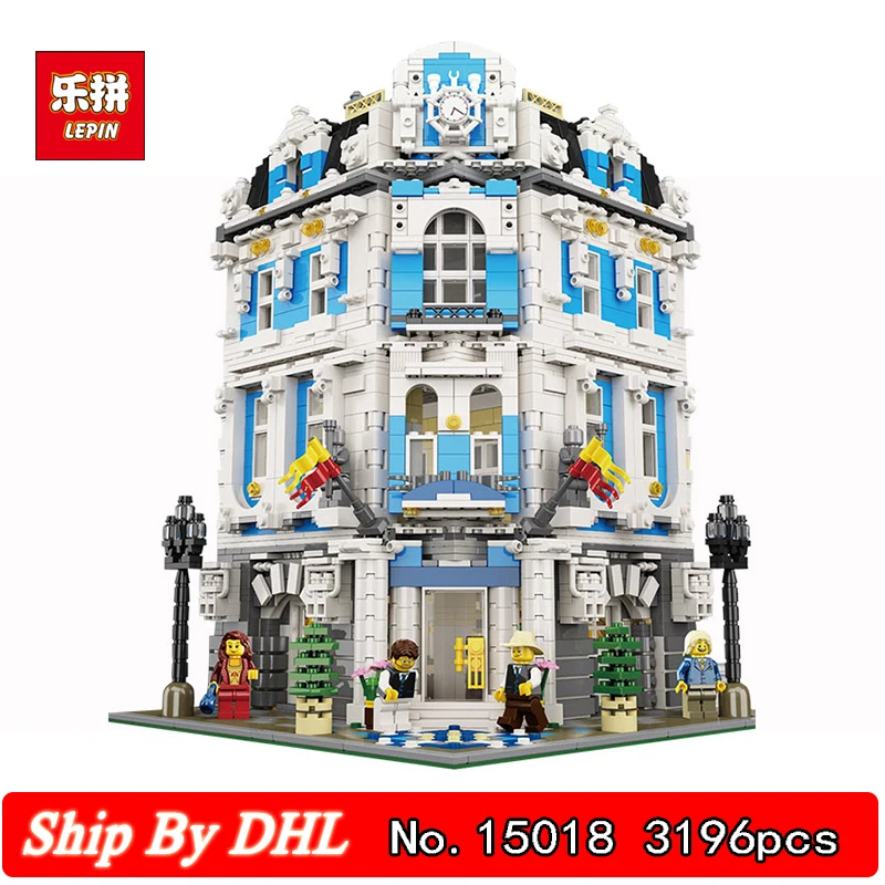 

Lepin 15018 City Street View Sunshine Hotel Modle Building Blocks 3196pcs Bricks Children Education Toy Compatible LegoING