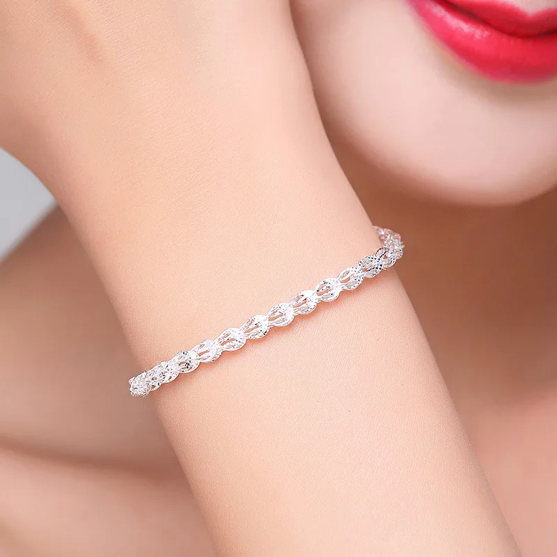 808 STORE Fine Jewelry Charm Women Silver Bracelet Retro Creative Design Wedding Anniversary Gifts | Украшения и аксессуары