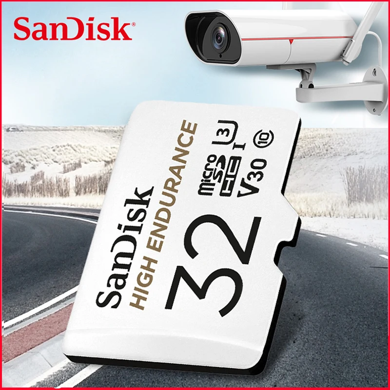 SanDisk высокопрочная Micro SD 128 ГБ 32 ГБ 64 Гб 256 ГБ U3 V30 4K Micro SD карта памяти SD/TF флэш MicroSD карта для монитора видео